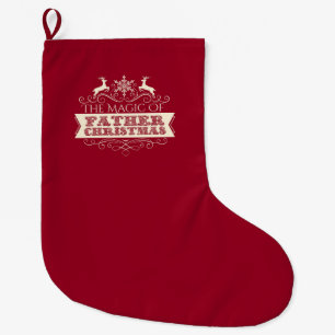 Grande Chaussette De Noël La magie de l'empilement de Noël