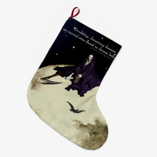 Grande Chaussette De Noël La mortalité et la lune