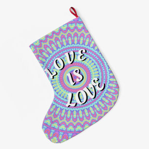 Grande Chaussette De Noël L'Amour Est Une Fierté D'Amour