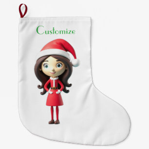 Grande Chaussette De Noël L'Assistant Heureux du Père Noël Thunder_Cove