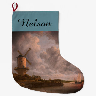 Grande Chaussette De Noël Le moulin de Jacob van Ruisdael :