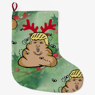 Grande Chaussette De Noël le renne de caca donald trump