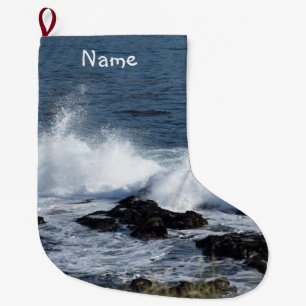 Grande Chaussette De Noël Le surf de l'océan Pacifique