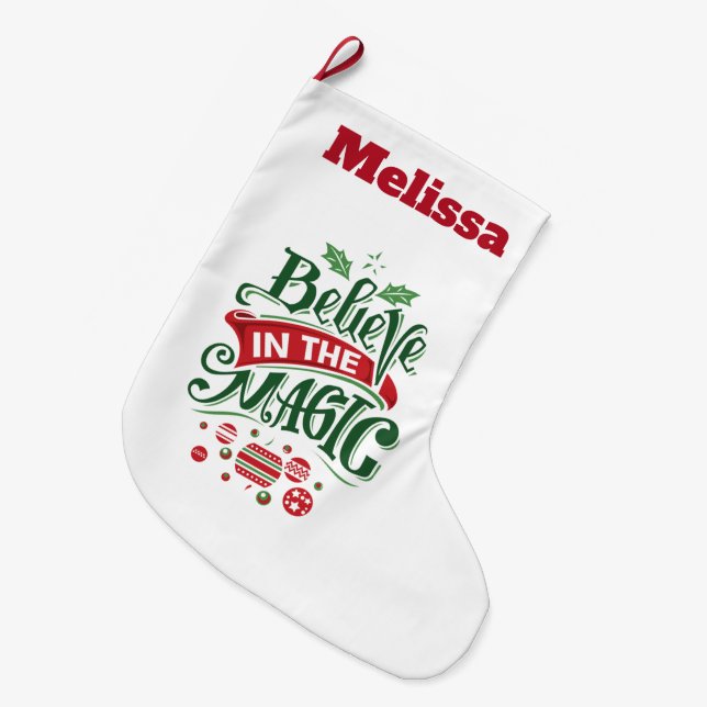 Grande Chaussette De Noël Le Typographe du Magic Christmas (Devant (Accrochage))