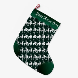 Grande Chaussette De Noël Les bas de Noël ont personnalisé le bas de renne