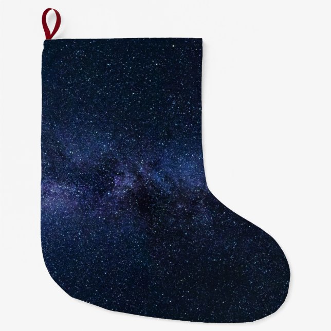 Grande Chaussette De Noël Les étoiles dans la voie lactée (Devant)