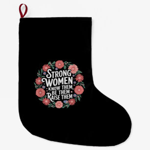 Grande Chaussette De Noël Les Femmes Fortes Les Connaissent Être Eux Les Éle