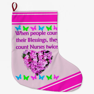 GRANDE CHAUSSETTE DE NOËL LES INFIRMIÈRES SONT APPRÉCIÉES