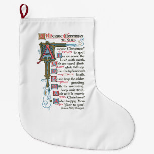 Grande Chaussette De Noël L'esprit de Noël célèbrent le bas de Jésus-Chr