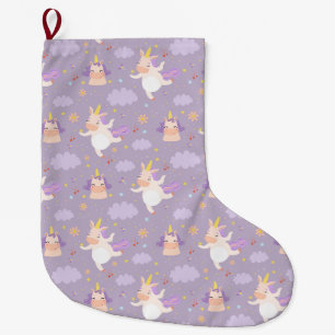 Grande Chaussette De Noël Licorne