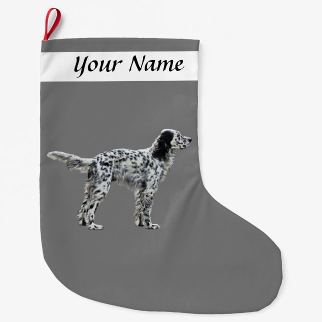 Grande Chaussette De Noël Liewellin Setter (Devant)