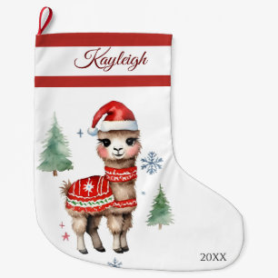 Grande Chaussette De Noël Llama Sweater Grande réserve de Noël