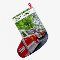 Longue file des camions de pompiers