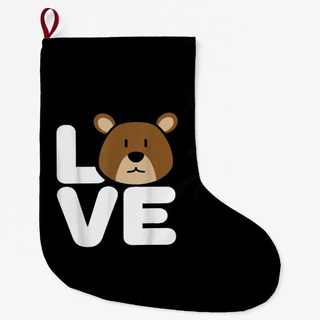 Grande Chaussette De Noël LOVE Bears Shirt  Bear Lover Shirt  Cool Bear (Devant)