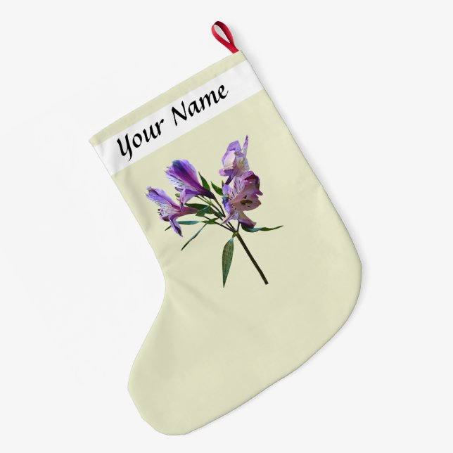 Grande Chaussette De Noël Lys péruvien violet (Dos (Accrochage))