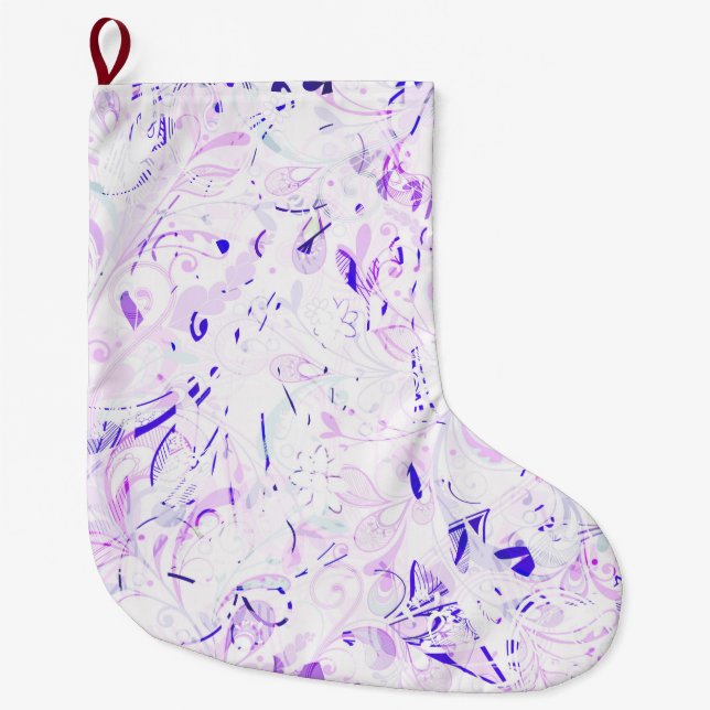 Grande Chaussette De Noël Mandala Abstrait 2 (Devant)