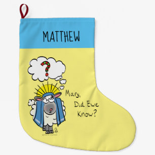 Grande Chaussette De Noël Marron de Noël Chrétien