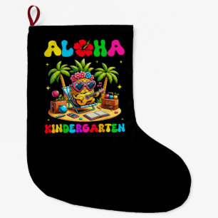 Grande Chaussette De Noël Maternelle Aloha Ananas Hawaï Rentree Scolaire