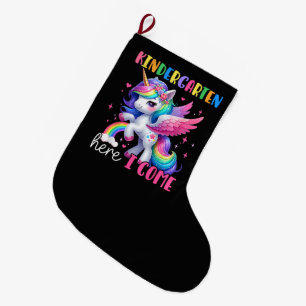 Grande Chaussette De Noël Maternelle j'arrive licorne rentrée scolaire