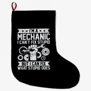 Grande Chaussette De Noël Mécanicien automobile drôle Ingénieur Hommes Femme