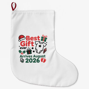Grande Chaussette De Noël Meilleur Cadeau Arrive en Août 2026 Noël Couples