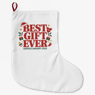 Grande Chaussette De Noël Meilleur cadeau arrive en Janvier 2026 Couple de N