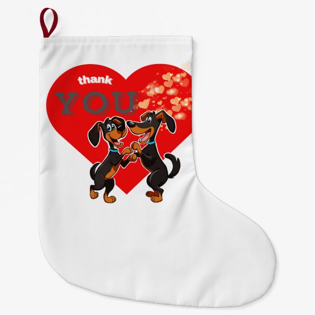 Grande Chaussette De Noël meilleurs amis (Devant)