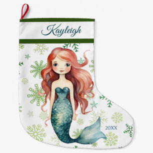 Grande Chaussette De Noël Mermaid Girl
