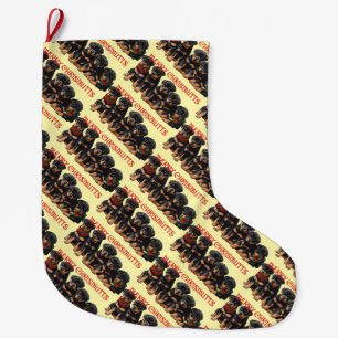 Grande Chaussette De Noël Merry Chrismutts Noël Festive Puppies de Noël