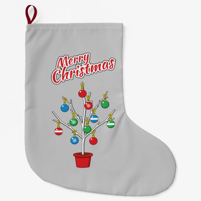 Grande Chaussette De Noël Merry Christmas (Devant)