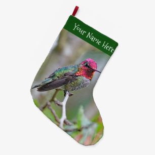 Grande Chaussette De Noël Merveilleux colibri d'Anna sur la branche de l'arb