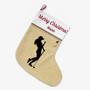 Grande Chaussette De Noël Mesdames Golfer