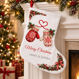 Grande Chaussette De Noël Mittens de Noël scandinaves pour couples