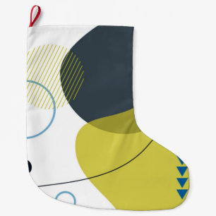 Grande Chaussette De Noël Moderne, Memphis, cool, unique, illustration tenda