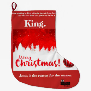 Grande Chaussette De Noël Mon Jésus est la raison de la saison