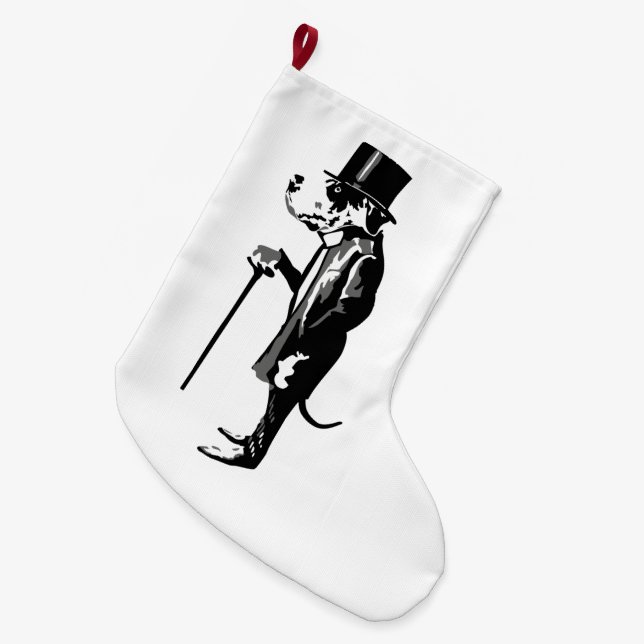 Grande Chaussette De Noël Monsieur Grand Danois (Devant (Accrochage))