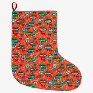 Grande Chaussette De Noël Motel Coral Route 66 Joie de Noël