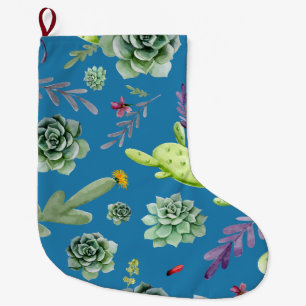 Grande Chaussette De Noël Motif Cactus 5