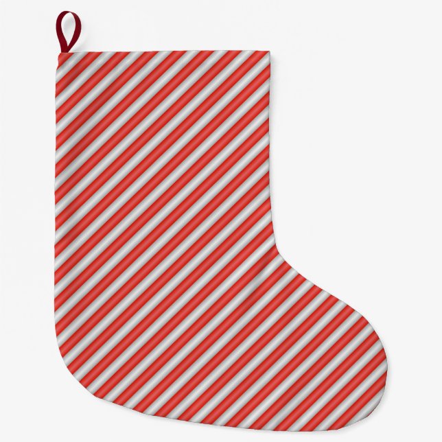 Grande Chaussette De Noël Motif de bonbons (Devant)