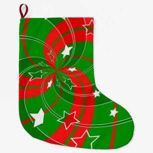 Grande Chaussette De Noël Motif de Noël
