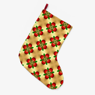 Grande Chaussette De Noël Motif de Noël