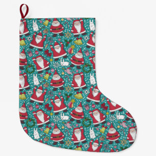 Grande Chaussette De Noël Motif de Noël mignon