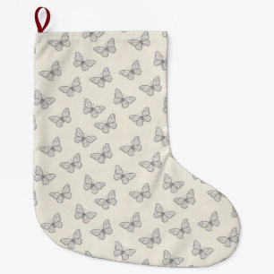 Grande Chaussette De Noël Motif de papillon en ligne art