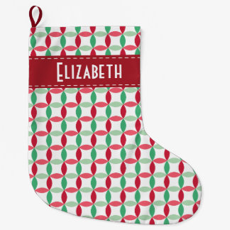Grande Chaussette De Noël Motif moderne customisé de Noël
