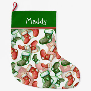 Grande Chaussette De Noël Motif Whimsical Christmas Stocking