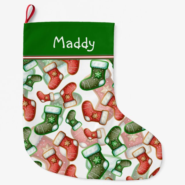 Grande Chaussette De Noël Motif Whimsical Christmas Stocking (Devant)