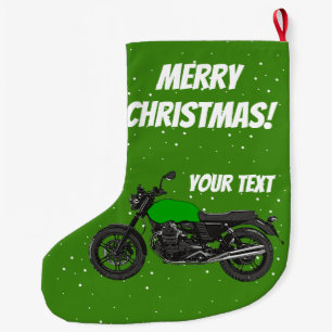 Grande Chaussette De Noël Moto - Joyeux Noël