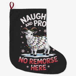 Grande Chaussette De Noël Mouton de Noël drôle et fier sans remords