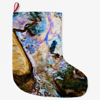 Grande Chaussette De Noël nature abstraite eau morte