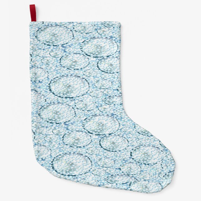 Grande Chaussette De Noël Neige pour le stockage de Noël (Devant)